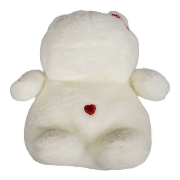 Goffa International Hippo Plush White Hearts Love Valentine's Stuffed Animal 8" - Picture 6 of 11